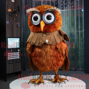 Rust Owl mascot costume...