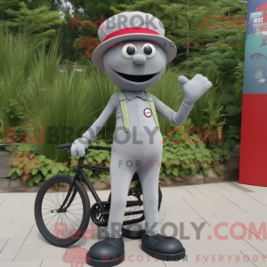 Gray Unicyclist mascot...
