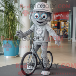 Gray Unicyclist mascot...