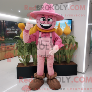 Pink Scarecrow mascot...