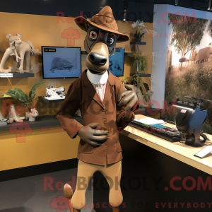 Brun Okapi-maskotdraktfigur...