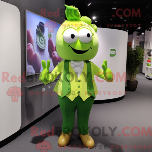 Limegrøn æble maskot...