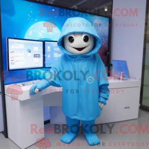 Sky Blue Computer mascotte...