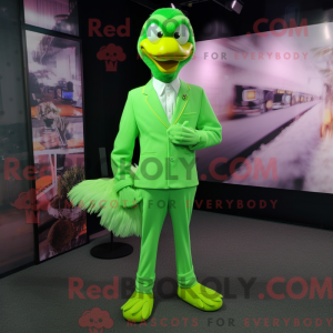 Lime Green Swans mascot...