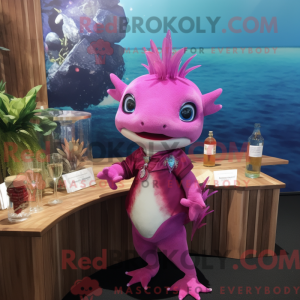 Magenta Axolotls máscara de...