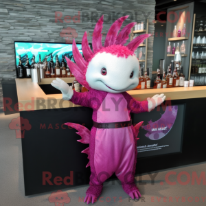 Magenta Axolotls maskot...