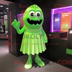 Lime Green Ghost mascot...