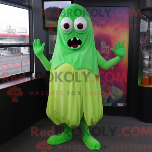 Lime Green Ghost maskot...
