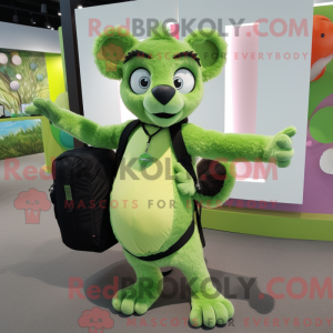 Lime Green Lemur mascot...