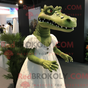 Olijfkrokodil mascotte...