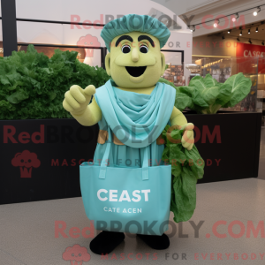 Cyan Caesar Salat maskot...
