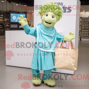 Cyan Caesar Salat maskot...