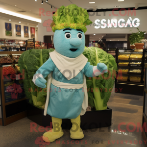 Cyan Caesar Salad mascot...