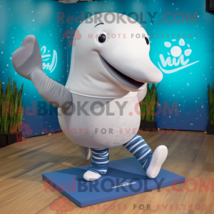 Sølv pukkelhval maskot...
