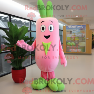 Pink Celery mascot costume...