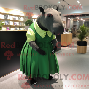Grüner Tapir Maskottchen...