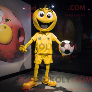 Yellow Soccer Goal maskot...