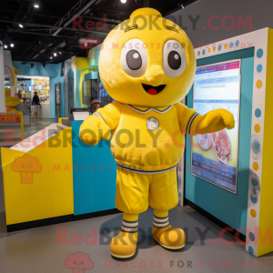 Yellow Soccer Goal maskot...