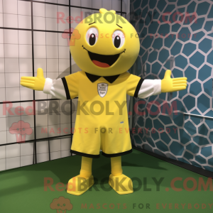 Yellow Soccer Goal mascot...