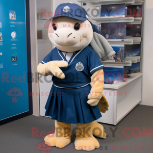 Navy havskildpadde maskot...