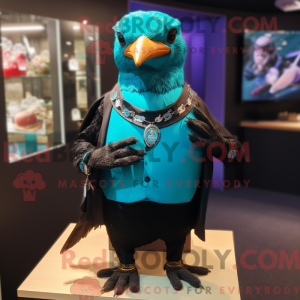 Turquoise Blackbird mascot...