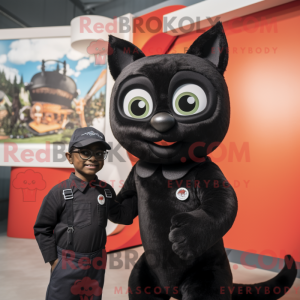 Black Cat mascot costume...