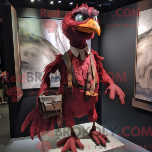 Maroon Archeopteryx maskot...