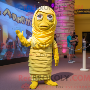 Lemon Yellow Mummy mascot...