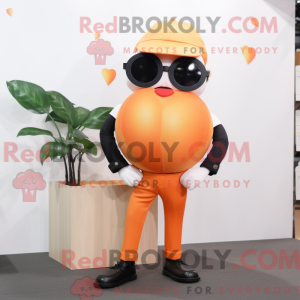 Peach Plum mascot costume...