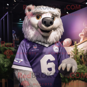 Lavender Sloth Bear mascot...