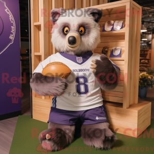 Lavender Sloth Bear mascot...
