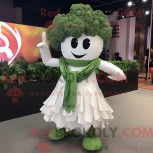 White Broccoli mascot...