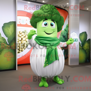 Hvid Broccoli maskot...