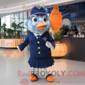 Navy Goldfish mascot...