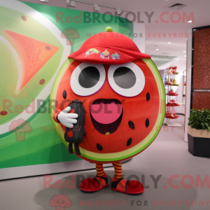 Red Melon mascot costume...