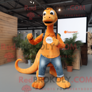 Orange Diplodocus mascot...