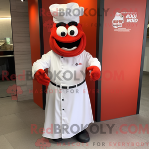 Red Bbq Ribs maskot kostume...