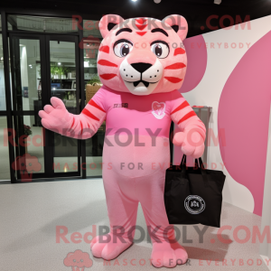 Pink Tiger mascot costume...