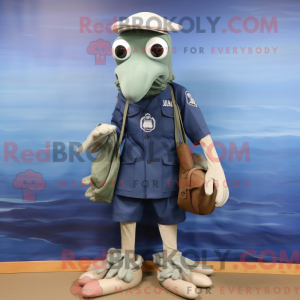 Navy Squid maskotdraktfigur...