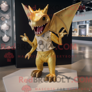Gold Pterodactyl mascot...