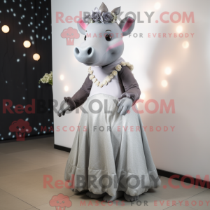 Gray Tapir mascot costume...
