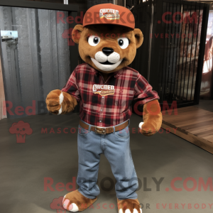 Rust Jaguar mascot costume...