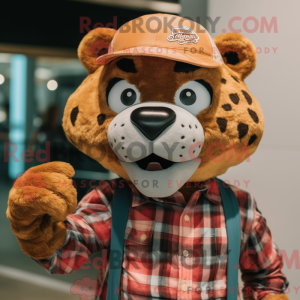 Rust Jaguar mascot costume...