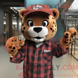 Rust Jaguar mascot costume...