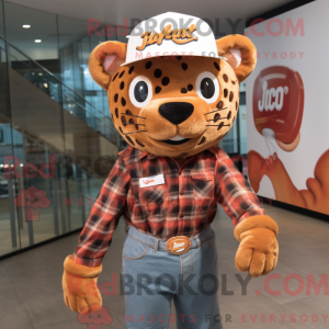 Rust Jaguar mascot costume...