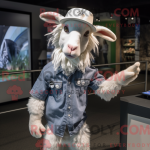 Silver Angora Goat mascot...