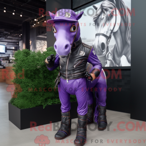 Paars paard mascottekostuum...