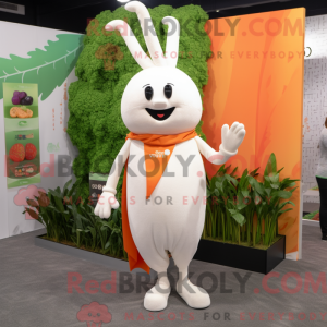 Hvid gulerod maskot kostume...