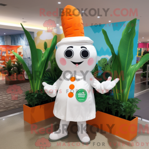 Hvid gulerod maskot kostume...