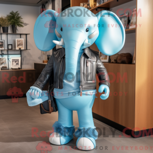Sky Blue Elephant mascot...